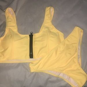 Yellow swimsuit